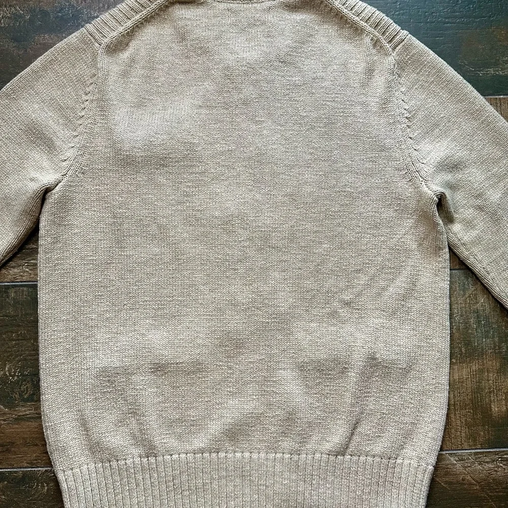 Banana Republic Men’s Shawl Collar Cardigan Sweater Beige Cotton M - Picture 5 of 9